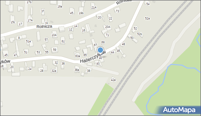 Dąbrowa Górnicza, Hallerczyków, 42, mapa Dąbrowa Górnicza