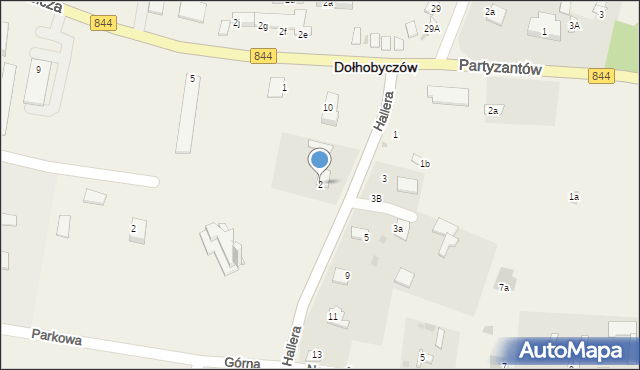 Dołhobyczów, Hallera Józefa, gen., 2, mapa Dołhobyczów