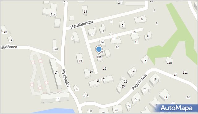 Gdańsk, Hausbrandta Stefana, prof., 15a, mapa Gdańska