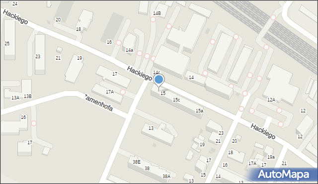 Gdynia, Hackiego, opata, 15e, mapa Gdyni