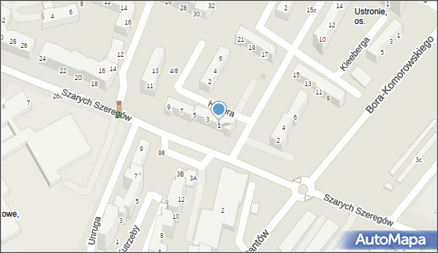 Gorzów Wielkopolski, Hallera Józefa, gen., 1, mapa Gorzów Wielkopolski