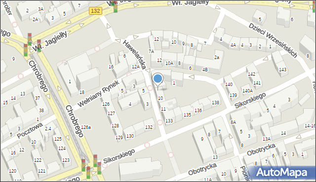 Gorzów Wielkopolski, Hawelańska, 8, mapa Gorzów Wielkopolski
