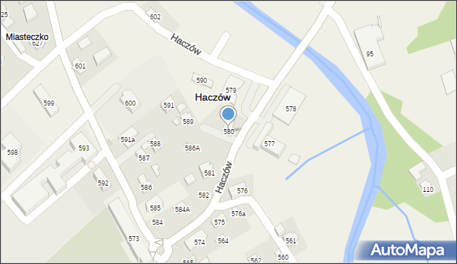 Haczów, Haczów, 580, mapa Haczów