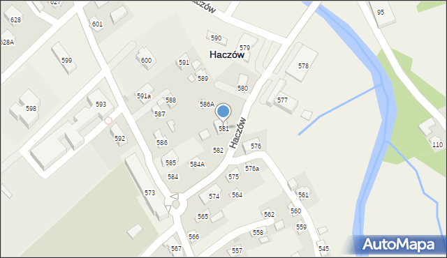 Haczów, Haczów, 581, mapa Haczów