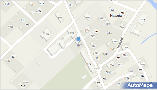 Haczów, Haczów, 592, mapa Haczów