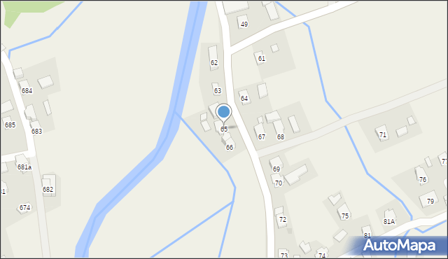 Haczów, Haczów, 65, mapa Haczów