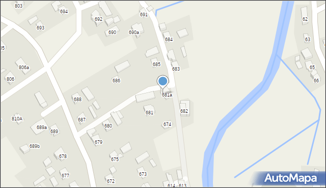 Haczów, Haczów, 681a/2, mapa Haczów