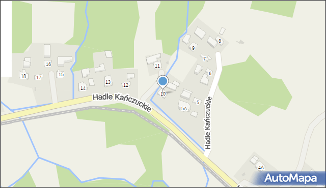 Hadle Kańczuckie, Hadle Kańczuckie, 10, mapa Hadle Kańczuckie