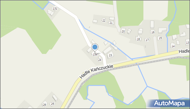 Hadle Kańczuckie, Hadle Kańczuckie, 134, mapa Hadle Kańczuckie