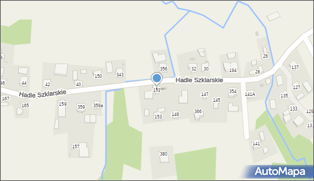 Hadle Szklarskie, Hadle Szklarskie, 151, mapa Hadle Szklarskie