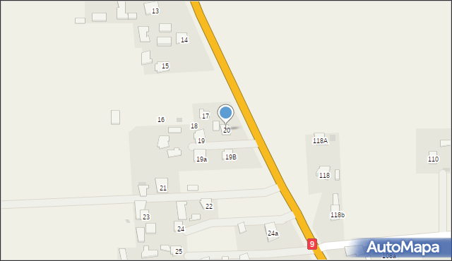 Hadykówka, Hadykówka, 20, mapa Hadykówka