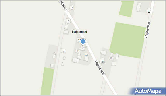 Hajdamaki, Hajdamaki, 7, mapa Hajdamaki