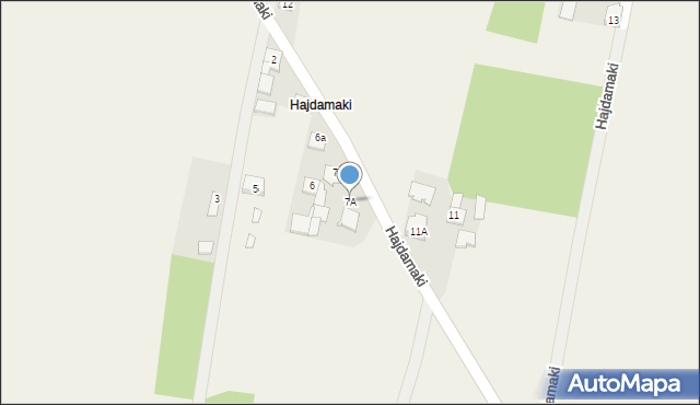 Hajdamaki, Hajdamaki, 7A, mapa Hajdamaki