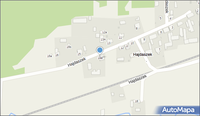 Hajdaszek, Hajdaszek, 14a, mapa Hajdaszek