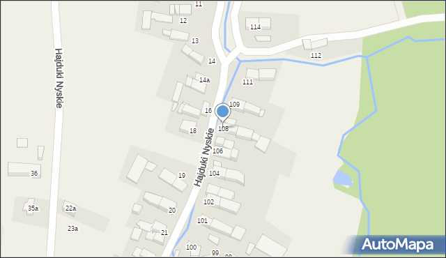 Hajduki Nyskie, Hajduki Nyskie, 108, mapa Hajduki Nyskie