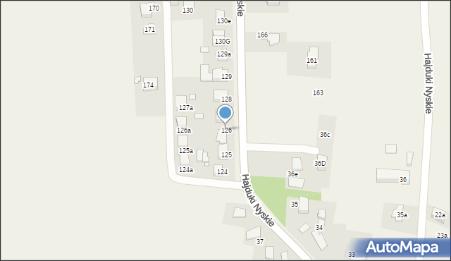 Hajduki Nyskie, Hajduki Nyskie, 126, mapa Hajduki Nyskie