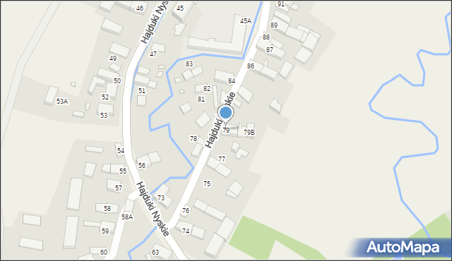 Hajduki Nyskie, Hajduki Nyskie, 79, mapa Hajduki Nyskie