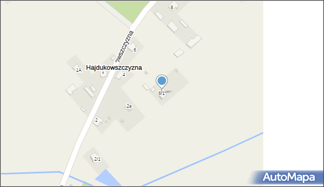 Hajdukowszczyzna, Hajdukowszczyzna, 6/1, mapa Hajdukowszczyzna