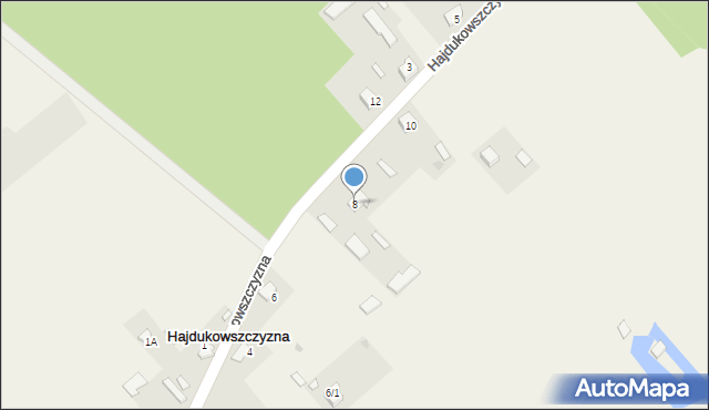 Hajdukowszczyzna, Hajdukowszczyzna, 8, mapa Hajdukowszczyzna