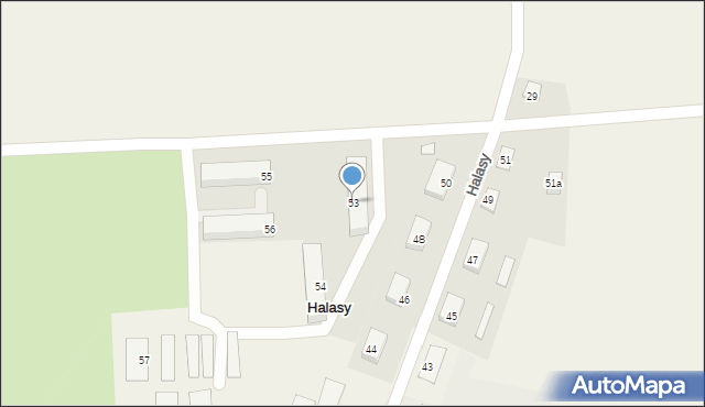 Halasy, Halasy, 53, mapa Halasy