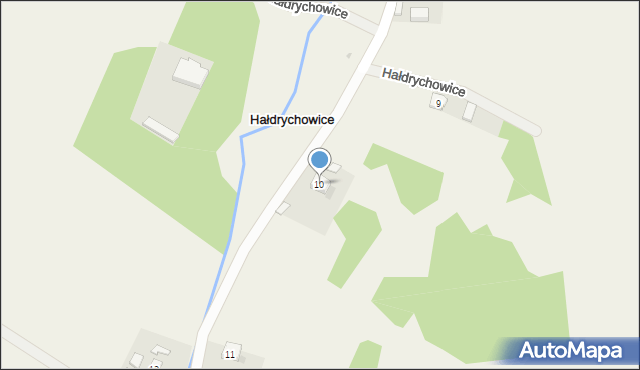 Hałdrychowice, Hałdrychowice, 10, mapa Hałdrychowice