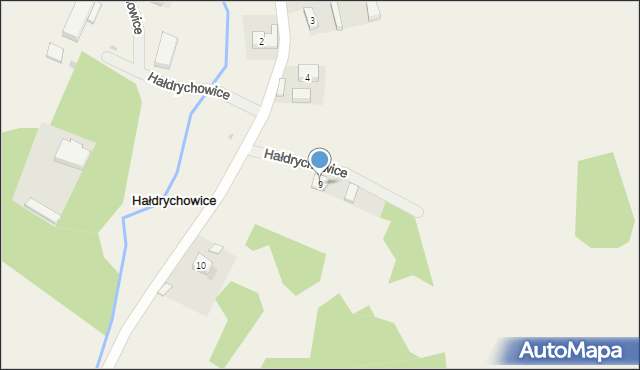 Hałdrychowice, Hałdrychowice, 9, mapa Hałdrychowice