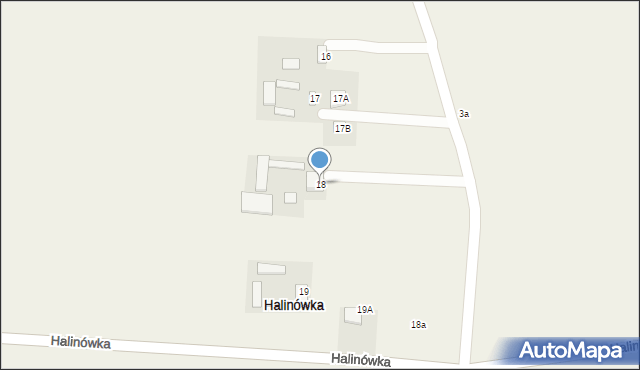 Halinówka, Halinówka, 18, mapa Halinówka