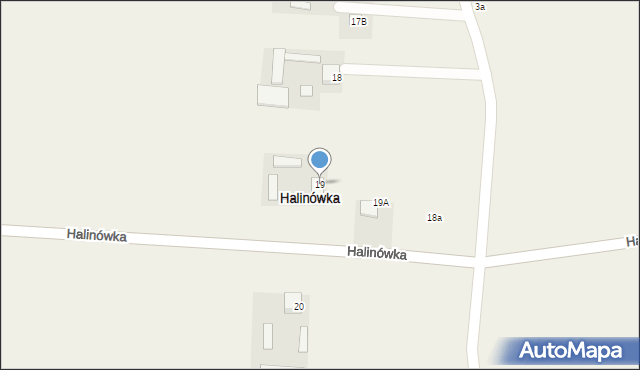 Halinówka, Halinówka, 19, mapa Halinówka