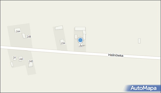 Halinówka, Halinówka, 23, mapa Halinówka