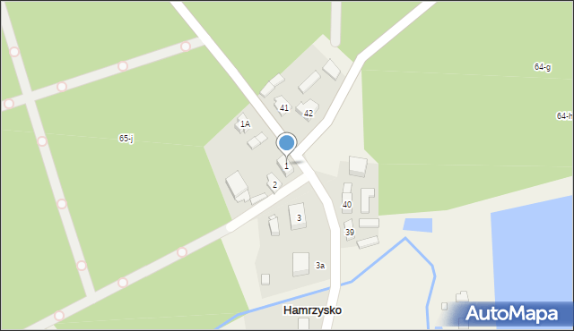 Hamrzysko, Hamrzysko, 1, mapa Hamrzysko