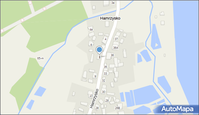 Hamrzysko, Hamrzysko, 8, mapa Hamrzysko