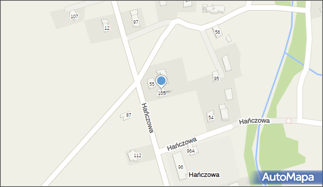 Hańczowa, Hańczowa, 105, mapa Hańczowa