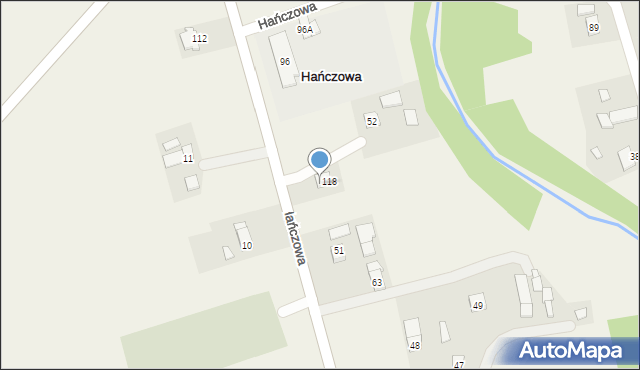 Hańczowa, Hańczowa, 50, mapa Hańczowa