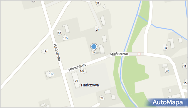 Hańczowa, Hańczowa, 54A, mapa Hańczowa