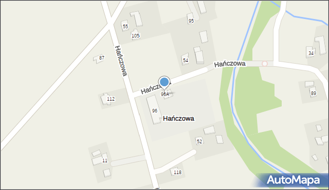 Hańczowa, Hańczowa, 96A, mapa Hańczowa