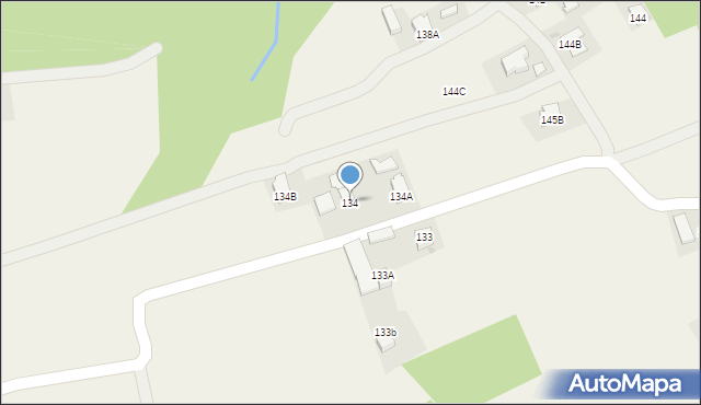 Handzlówka, Handzlówka, 134, mapa Handzlówka