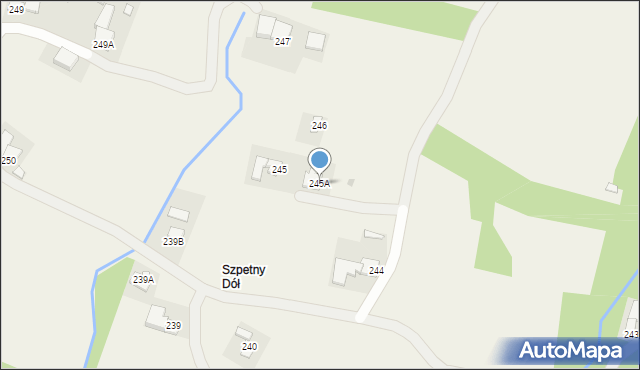 Handzlówka, Handzlówka, 245A, mapa Handzlówka