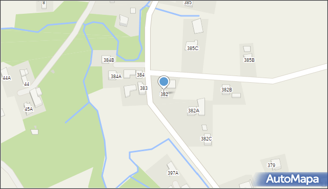 Handzlówka, Handzlówka, 382, mapa Handzlówka