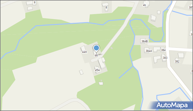 Handzlówka, Handzlówka, 44, mapa Handzlówka