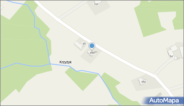 Handzlówka, Handzlówka, 65A, mapa Handzlówka