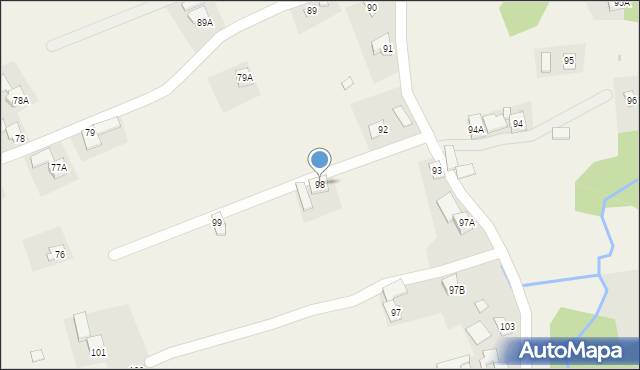 Handzlówka, Handzlówka, 98, mapa Handzlówka