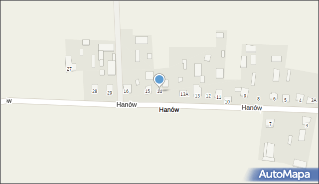 Hanów, Hanów, 14, mapa Hanów