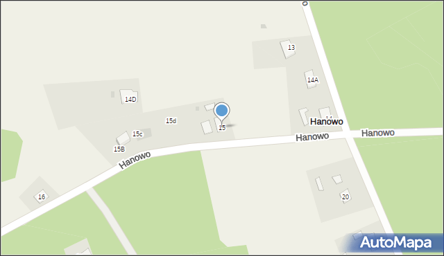 Hanowo, Hanowo, 15, mapa Hanowo