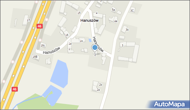 Hanuszów, Hanuszów, 2, mapa Hanuszów