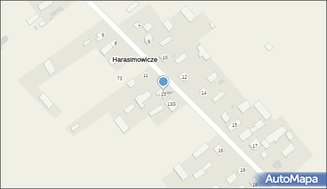 Harasimowicze, Harasimowicze, 13, mapa Harasimowicze