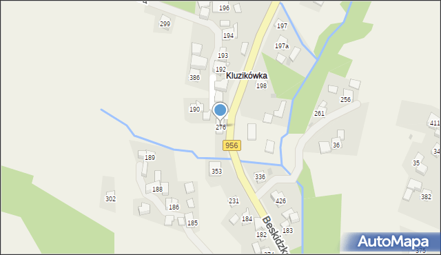 Harbutowice, Harbutowice, 276, mapa Harbutowice