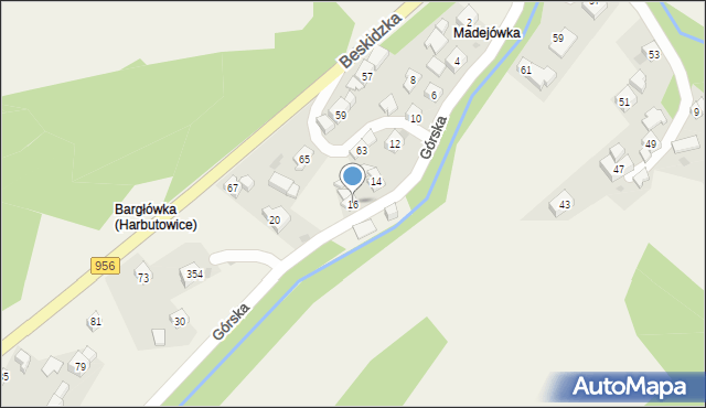 Harbutowice, Harbutowice, 3, mapa Harbutowice