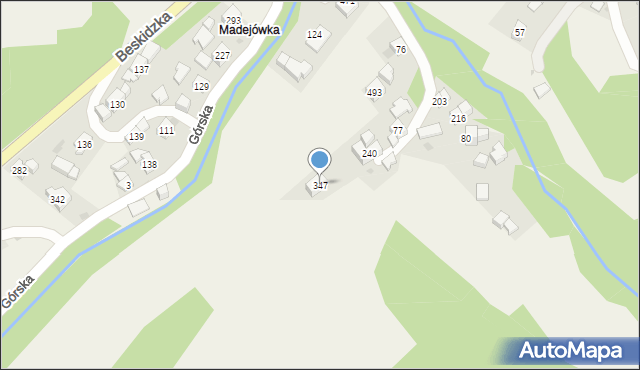 Harbutowice, Harbutowice, 347, mapa Harbutowice