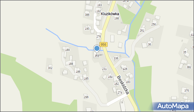 Harbutowice, Harbutowice, 353, mapa Harbutowice