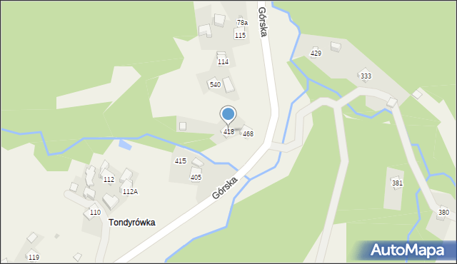 Harbutowice, Harbutowice, 418, mapa Harbutowice